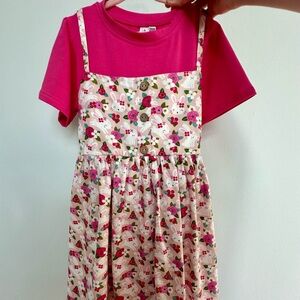 Floral Pink Kids Dress